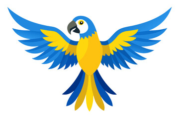 Obraz premium blue bird with yellow wings