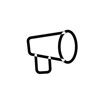 toa icon for speaker on black and white background.