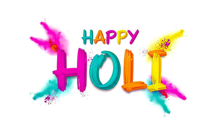 happy holi festival celebration colorful text  vibrant colors