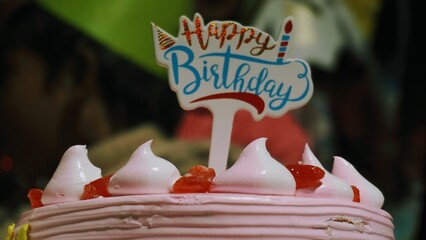 birthday cake with candles