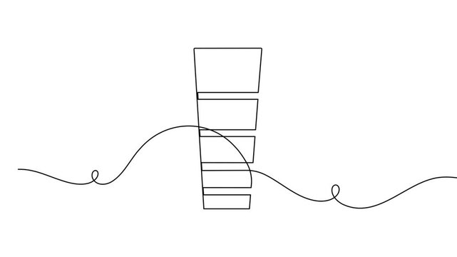 Business sales funnel and customer conversion process continuous one line clean motion graphic suitable for presentations and corporate content 4k resolution animation video