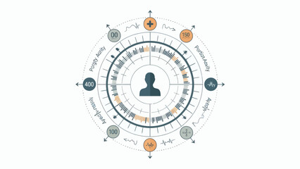 Fototapeta premium Circular diagram illustrating humancentric business strategy and development.