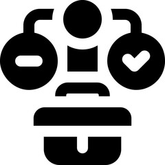 Obraz premium corporate ethics glyph icon. Strong and solid vector icon for websites, mobile interfaces, presentations, and visual branding. High quality and easy to edit.