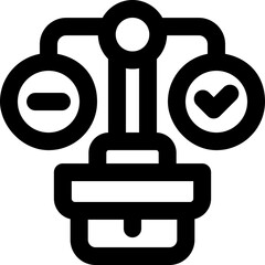 Obraz premium corporate ethics line icon. Clean and minimalist vector icon for websites, mobile apps, presentations, and logos. Fully scalable and customizable for any project.