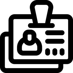 Fototapeta premium personal id line icon. Clean and minimalist vector icon for websites, mobile apps, presentations, and logos. Fully scalable and customizable for any project.