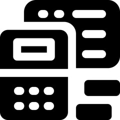 Obraz premium calculating glyph icon. Strong and solid vector icon for websites, mobile interfaces, presentations, and visual branding. High quality and easy to edit.