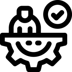 Obraz premium management line icon. Clean and minimalist vector icon for websites, mobile apps, presentations, and logos. Fully scalable and customizable for any project.