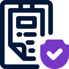 policy duotone icon. Sleek and modern vector icon for websites, mobile apps, marketing materials, and corporate design. Fully scalable and ready to use.