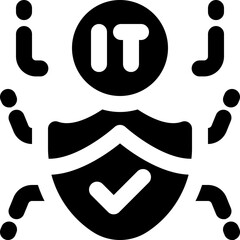 Obraz premium insurtech glyph icon. Strong and solid vector icon for websites, mobile interfaces, presentations, and visual branding. High quality and easy to edit.