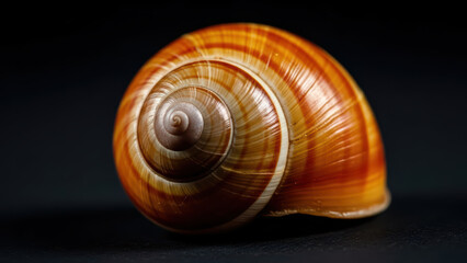 Close-Up of a Spiral Shell with Textured Surface