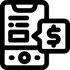 Fototapeta premium message line icon. Clean and minimalist vector icon for websites, mobile apps, presentations, and logos. Fully scalable and customizable for any project.