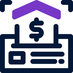 Obraz premium mortgage duotone icon. Sleek and modern vector icon for websites, mobile apps, marketing materials, and corporate design. Fully scalable and ready to use.