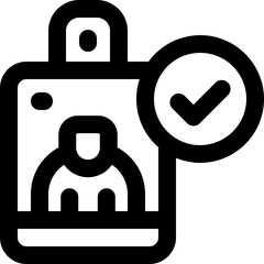 Obraz premium id card line icon. Clean and minimalist vector icon for websites, mobile apps, presentations, and logos. Fully scalable and customizable for any project.