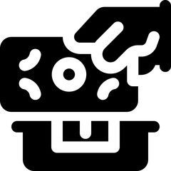 saving glyph icon. Strong and solid vector icon for websites, mobile interfaces, presentations, and visual branding. High quality and easy to edit. © Yaprativa