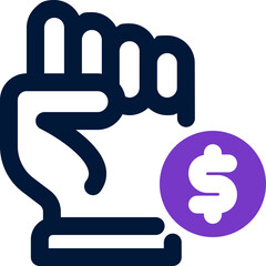 financial independence duotone icon. Sleek and modern vector icon for websites, mobile apps, marketing materials, and corporate design. Fully scalable and ready to use.