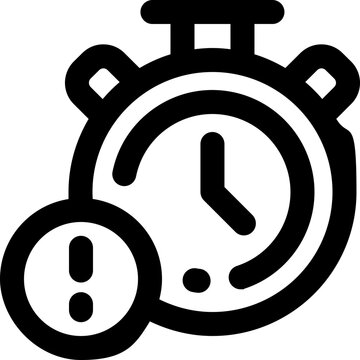 deadline line icon. Clean and minimalist vector icon for websites, mobile apps, presentations, and logos. Fully scalable and customizable for any project.