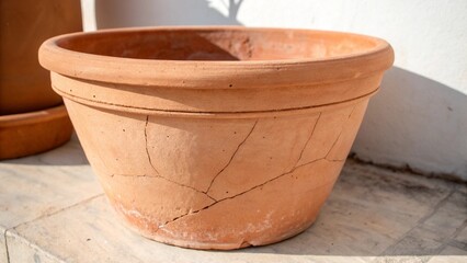 clay pot on the ground