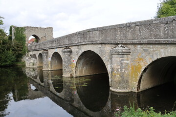 bridge over the river in Bonneval, France 