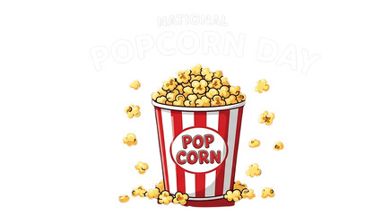 A bucket of freshly popped popcorn