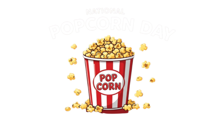 A bucket of freshly popped popcorn