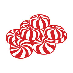 Candy striped peppermints spiral sweets peppermint swirl candies red white round
