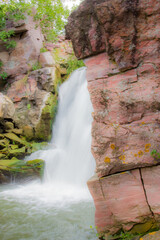 long exposure of Winnewissa Falls at Pipestone National Monument