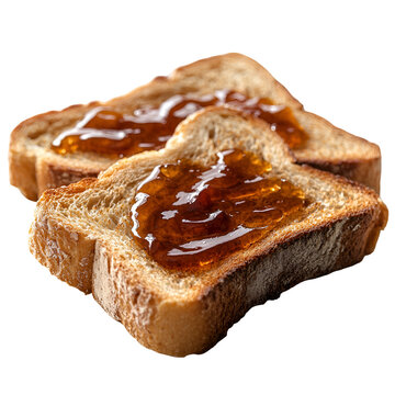 Two slices of bread with sweet jam or preserve