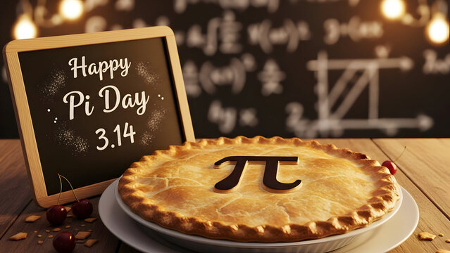 This cheerful Pi Day visual combines math humor and pie imagery, creating a lighthearted design that resonates across US classrooms and workplaces.