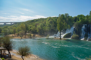 beautiful Kravica waterfall in Trebizat river, in Bosnia and Herzegovina, Southeast Europe