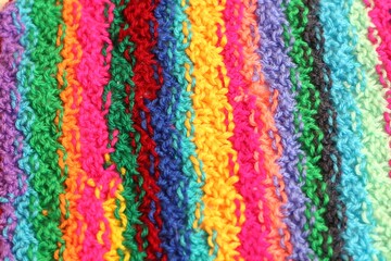 Obraz premium Knitted sample pattern background hobby handmade texture photo