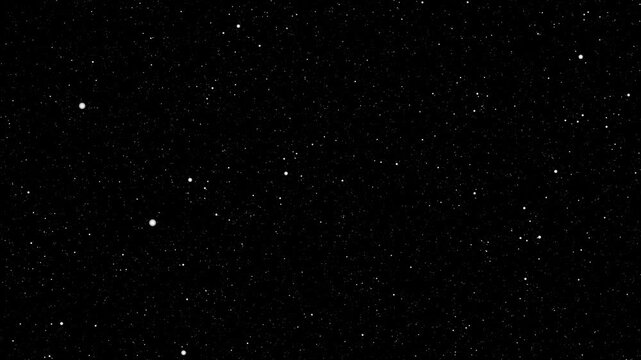 2D High quality twinkle star background animation with sparkling particle lights floating on a black night sky. twinkle star, captured in stunning for meditative, celestial or outer space themes. 4K