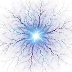 Radial Lightning Burst with Blue Center electricity