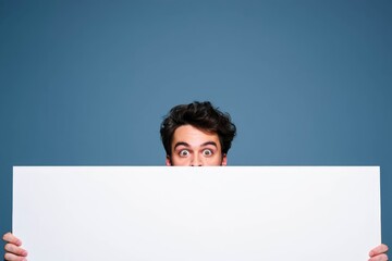 Crop Close up Portrait of a handsome  smiling man behind the copyspace.