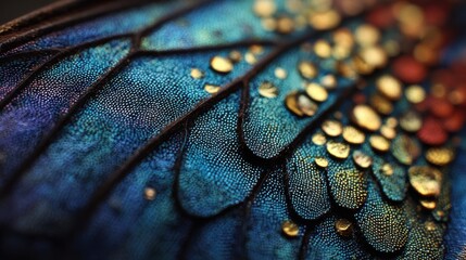 Macro abstract iridescent wing texture
