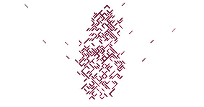 Transition Effect Graphics Depicting Diagonals for Qatar Map
