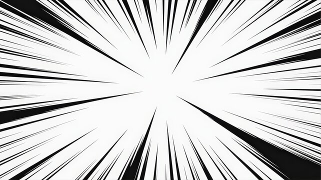 Dynamic speed lines radiating from a bright center, conveying energy and motion.