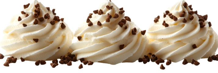 Whipped cream mounds dessert topping food photography