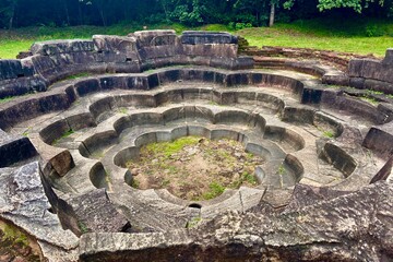 Ancient Lotus Pond Nelum Pokuna in Polonnaruwa Sri Lanka