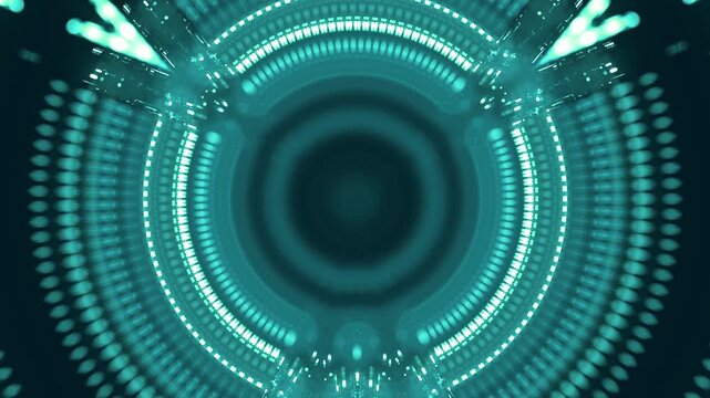 circular futuristic pattern with glowing dots, interface, technology designs, modern data visualization, Architecture, development, progress, data processing, algorithm, technology, industry, energy, 