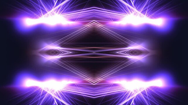 geometric glowing light patterns, futuristic, symmetrical design, analysis, technology, digital art, connection, network, mesmerizing, depth, innovation, digital media, tech advertising, purple, dark