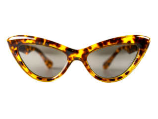 Elegant tortoiseshell cat-eye sunglasses with a glossy plastic frame and dark tinted lenses, featuring a classic retro design for stylish summer eye protection