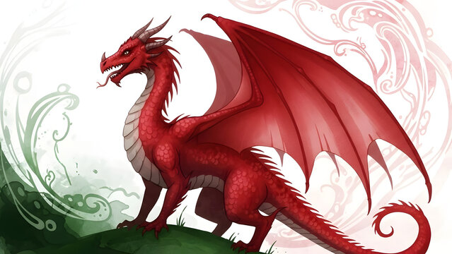 St david's day dragon symbol wales red dragon