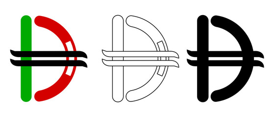 Dirham Currency Symbol Icon &ndash; UAE Money Vector Design