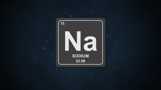 Sodium icon set against dark backdrop with glowing effects