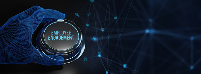 Employee engagement and team motivation. Business, Technology, Internet and network concept. 3d illustration