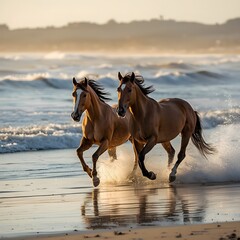 horse on the beach