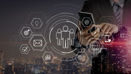 Business teamwork system showing digital communication and performance tracking. Teamwork improves collaboration, drives success, teamwork enhances planning, and teamwork supports productivity. Marrow