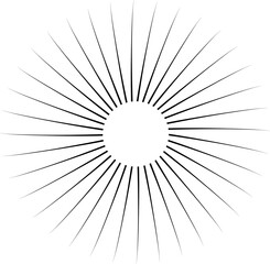 Obraz premium Abstract radial sunburst line circle design