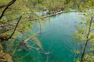spectacular waterfalls and lakes of Plitvice Lakes National Park, in Croatia