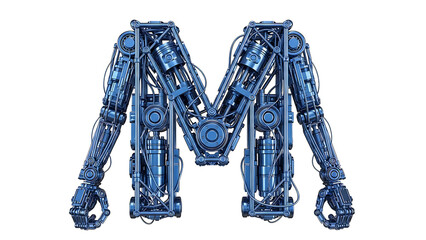 Intricate mechanical m isolated on transparent background